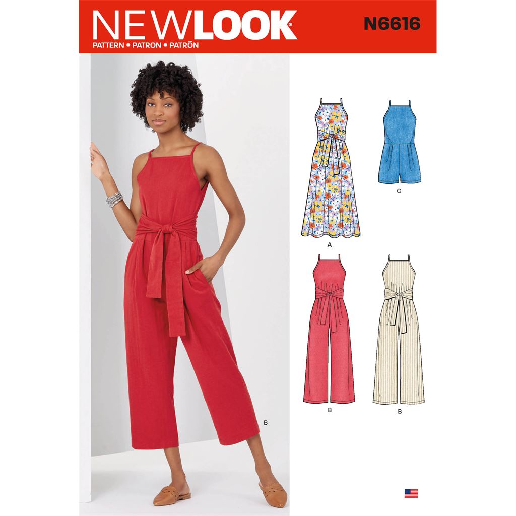 New Look Sewing Pattern N6616 Misses Dress And Jumpsuit 6616 Image 1 From Patternsandplains.com