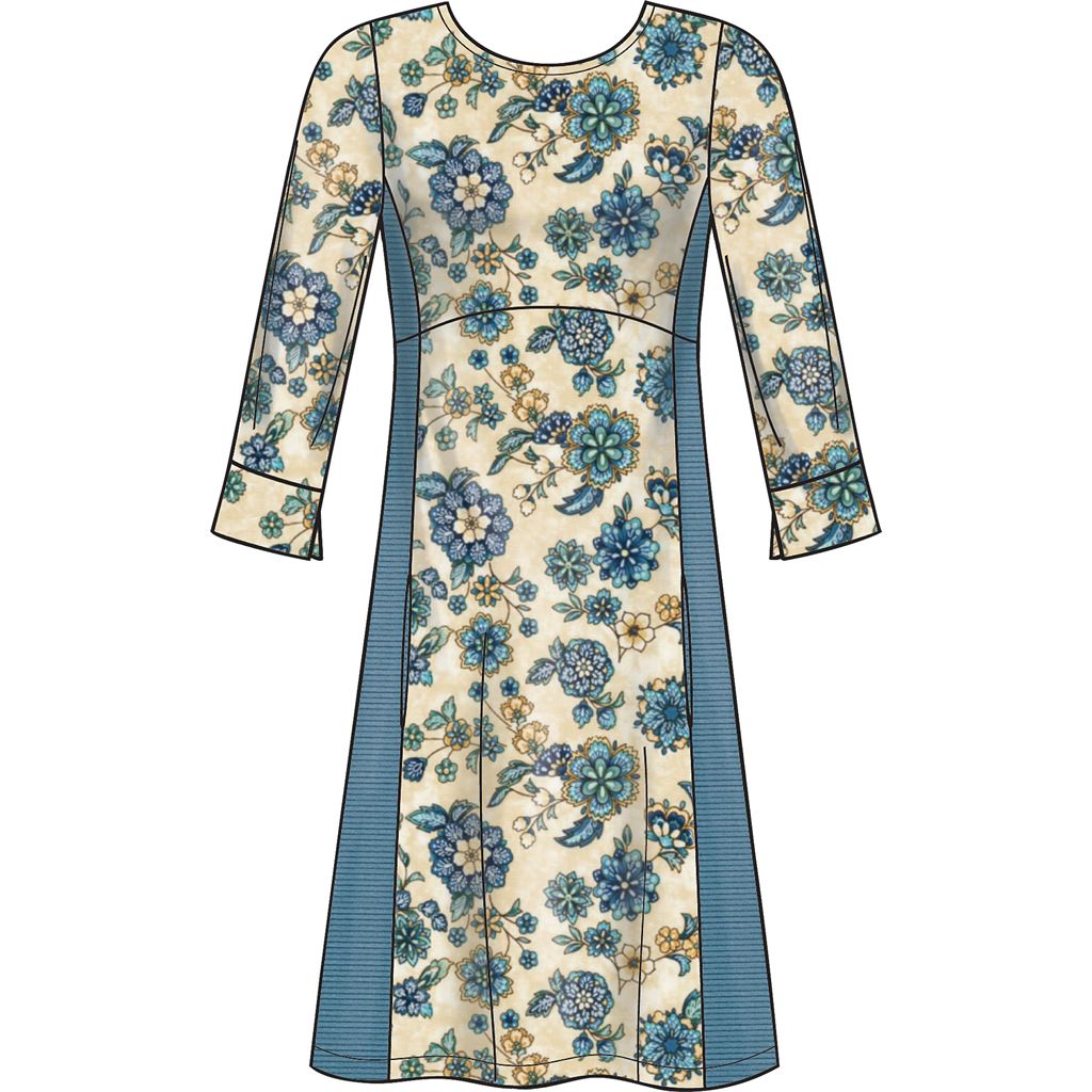 New Look Sewing Pattern N6632 Misses Knit Empire Dresses 6632 Image 7 From Patternsandplains.com