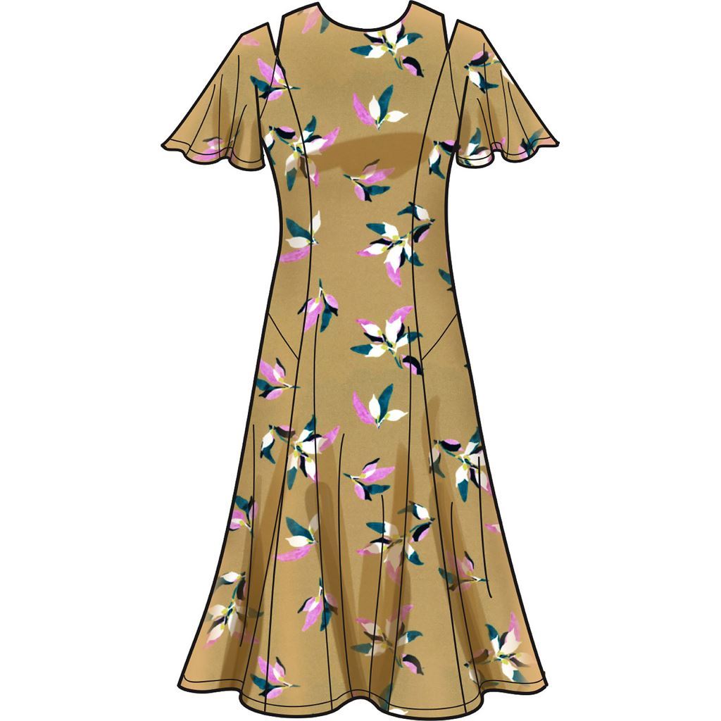 New Look Sewing Pattern N6652 Misses Fit and Flared Dress With Length and Sleeve Variations 6652 Image 3 From Patternsandplains.com