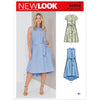 New Look Sewing Pattern N6654 Misses Shirt Dress With Flared Back 6654 Image 1 From Patternsandplains.com
