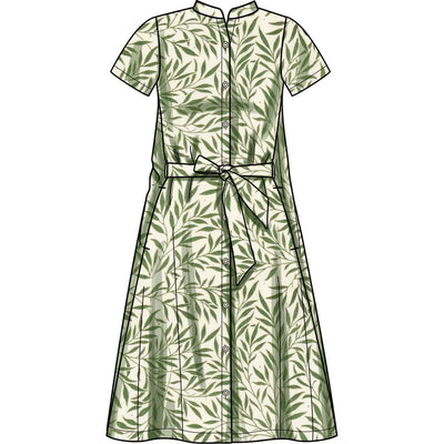 New Look Sewing Pattern N6654 Misses Shirt Dress With Flared Back 6654 Image 3 From Patternsandplains.com