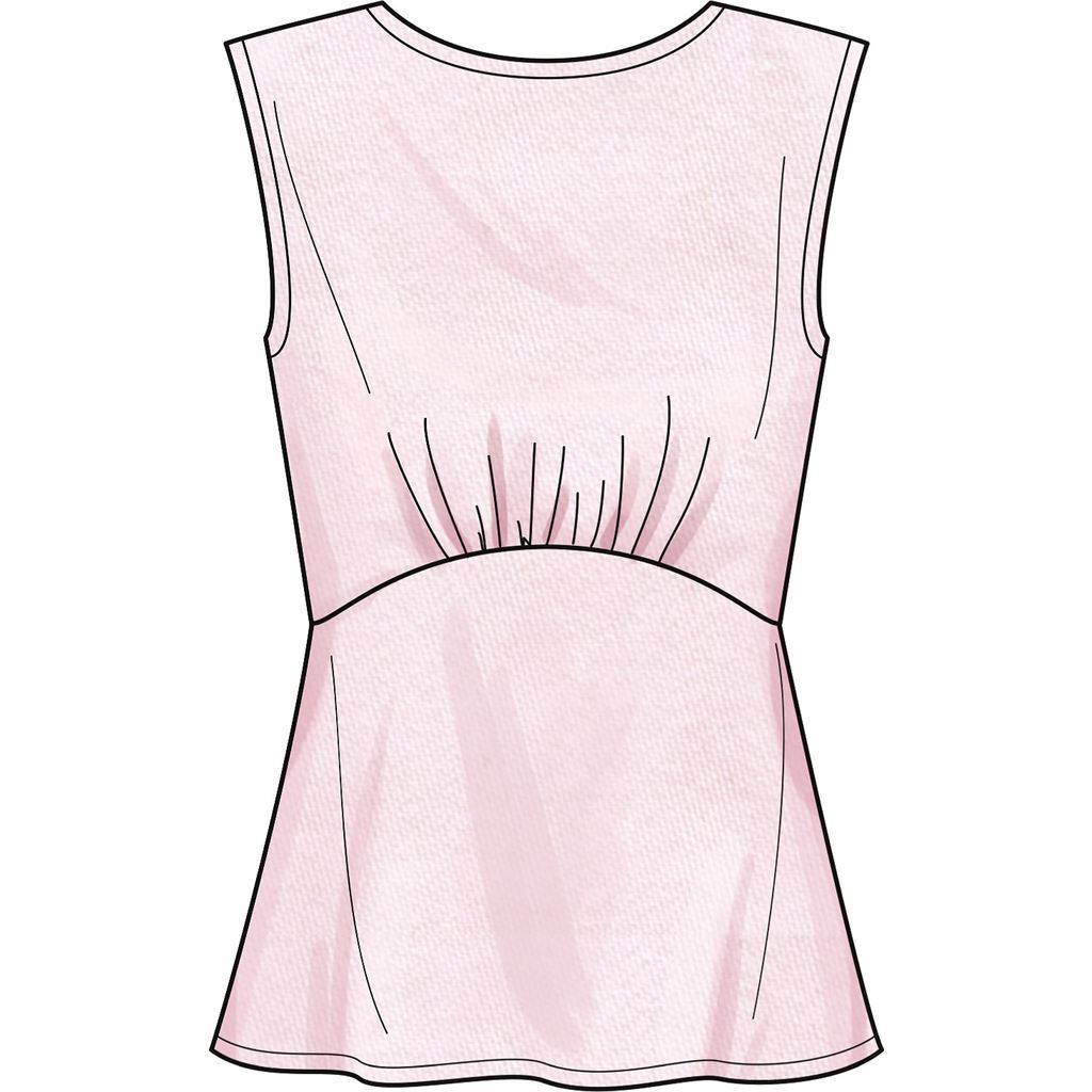 New Look Sewing Pattern N6656 Misses Top With Optional Black Opening and Flared Sleeves 6656 Image 5 From Patternsandplains.com