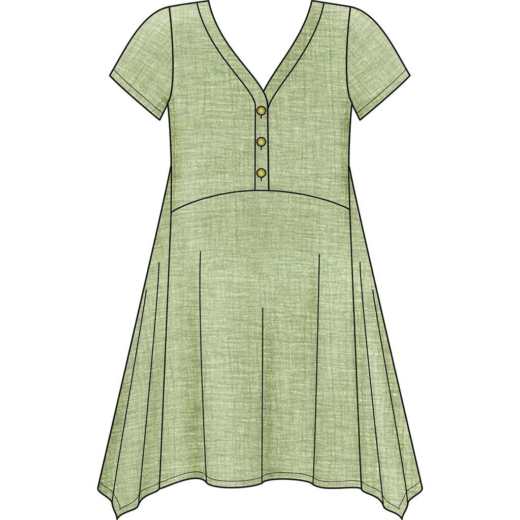 New Look Sewing Pattern N6658 Misses Handkerchief Hemmed Top 6658 Image 3 From Patternsandplains.com