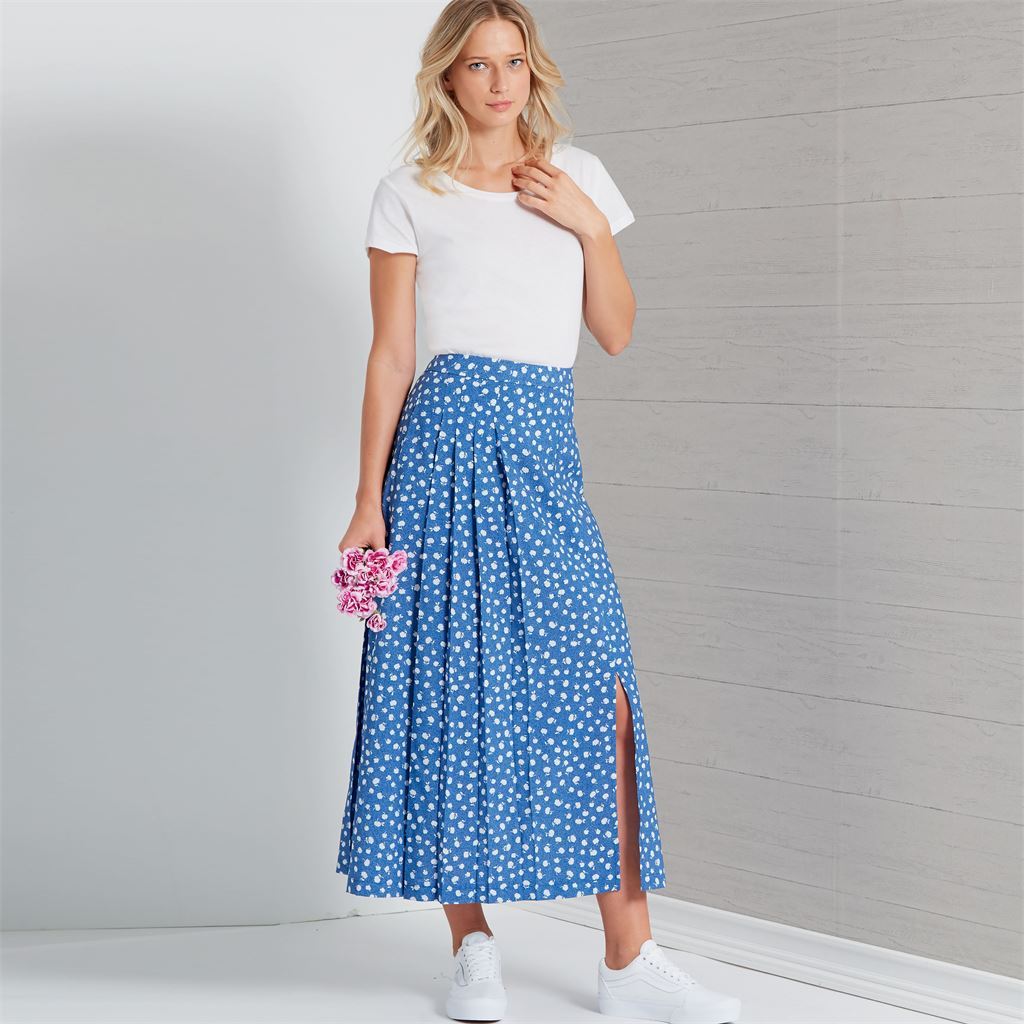 New Look Sewing Pattern N6659 Misses Pleated Skirt With Or Without Front Slit Opening 6659 Image 2 From Patternsandplains.com