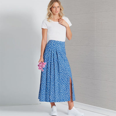 New Look Sewing Pattern N6659 Misses Pleated Skirt With Or Without Front Slit Opening 6659 Image 2 From Patternsandplains.com