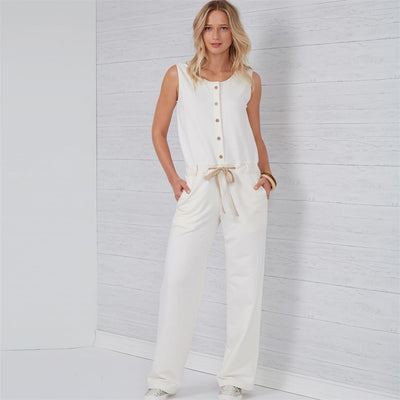 New Look Sewing Pattern N6661 Misses Relaxed Fit Jumpsuit With Drawstring Waist 6661 Image 2 From Patternsandplains.com