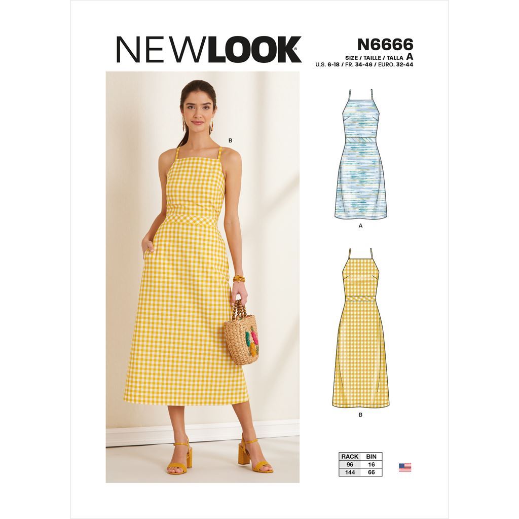 New Look Sewing Pattern N6666Misses Dress 6666 Image 1 From Patternsandplains.com