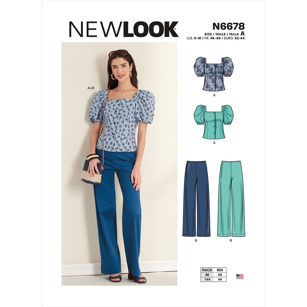 New Look Sewing Pattern N6678 Misses Top and Trousers 6678 Image 1 From Patternsandplains.com