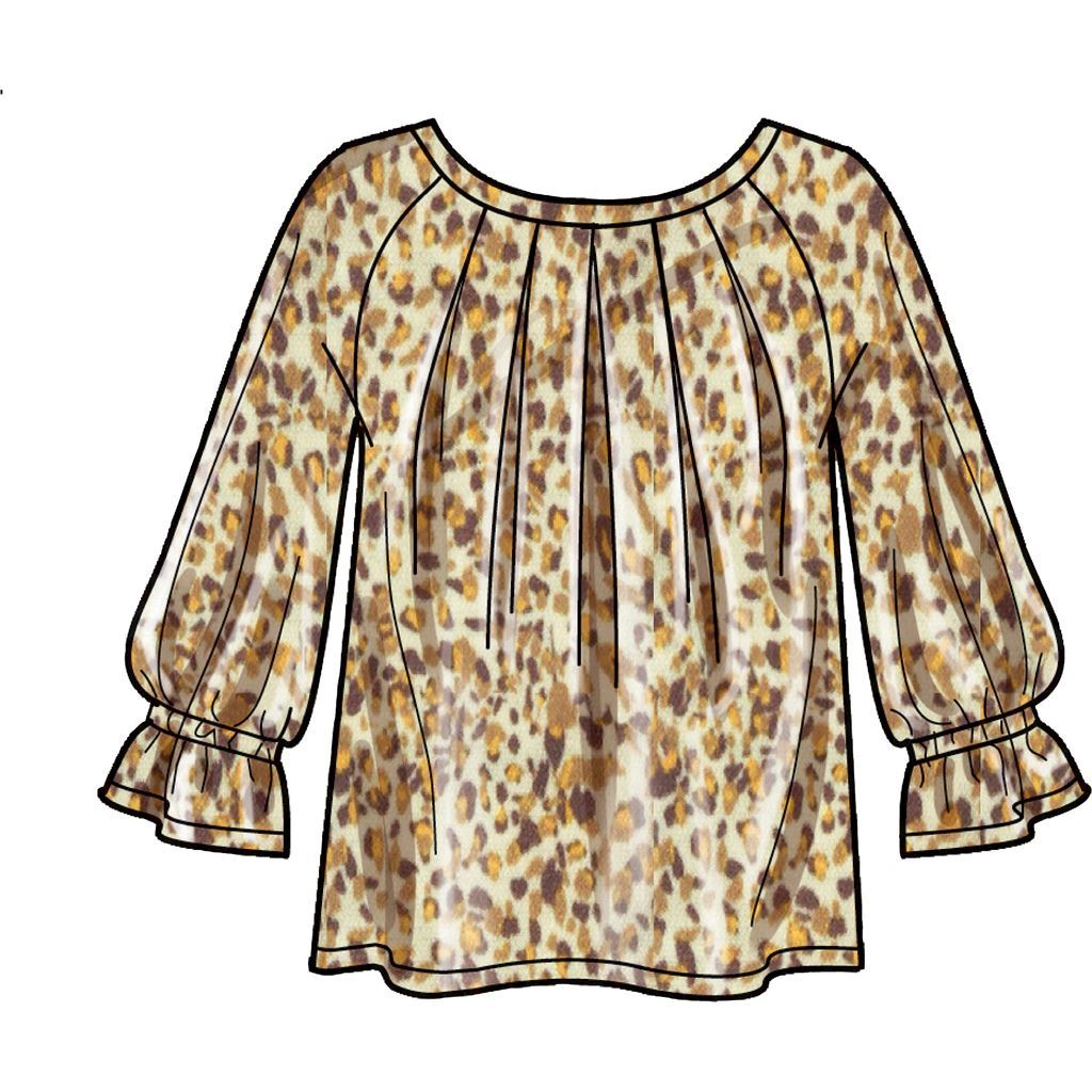 New Look Sewing Pattern N6684 Misses Tops In Two Lengths 6684 Image 3 From Patternsandplains.com