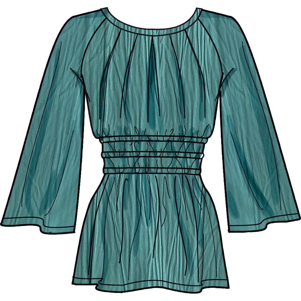 New Look Sewing Pattern N6684 Misses Tops In Two Lengths 6684 Image 4 From Patternsandplains.com