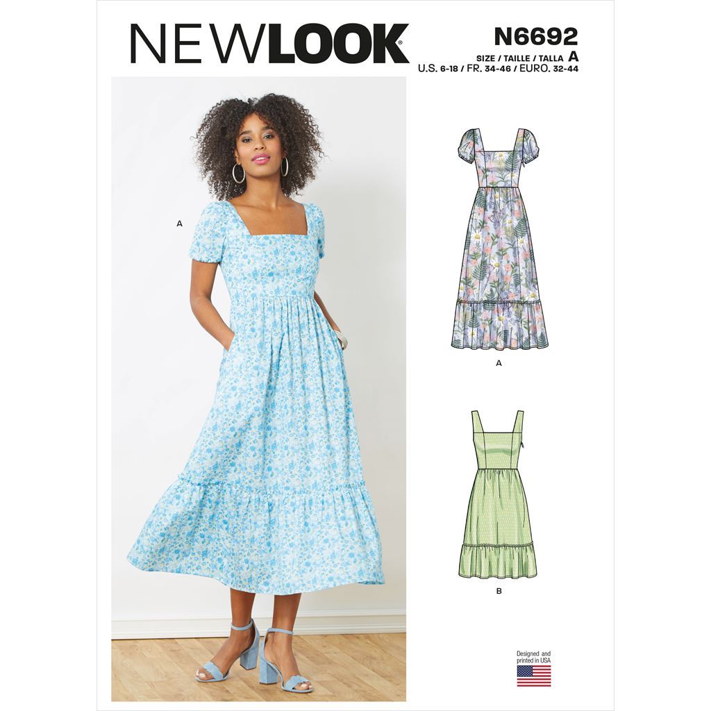 New Look Sewing Pattern N6692 Misses Dresses 6692 Image 1 From Patternsandplains.com