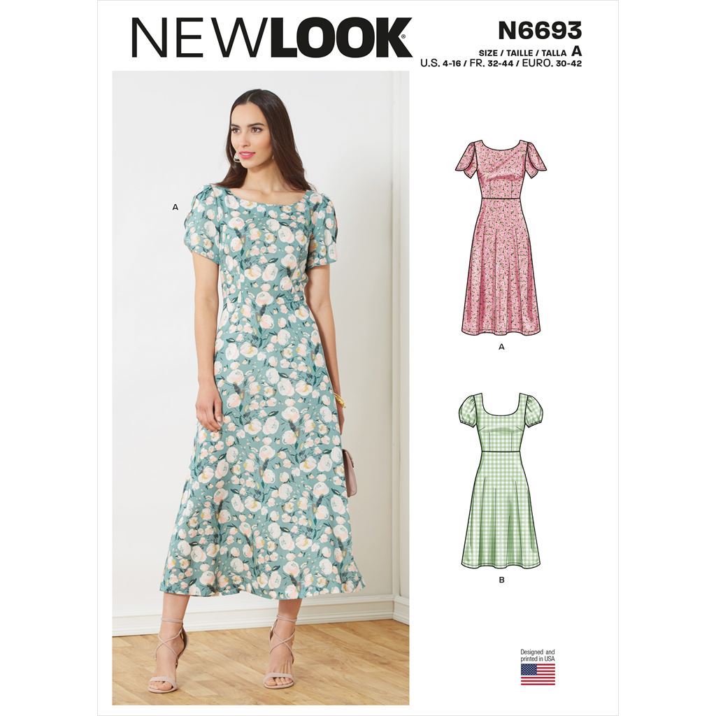 New Look Sewing Pattern N6693 Misses Dresses 6693 Image 1 From Patternsandplains.com