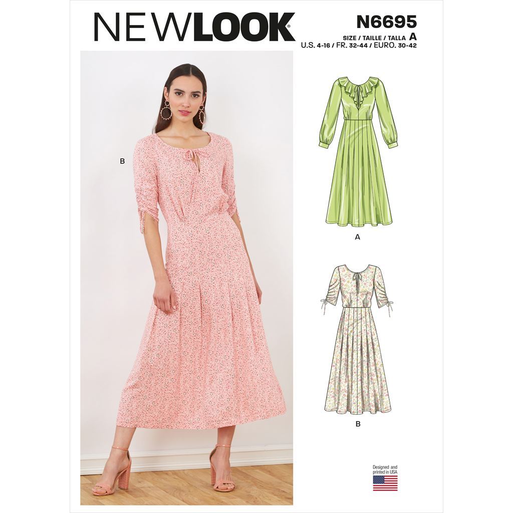 New Look Sewing Pattern N6695 Misses Dresses 6695 Image 1 From Patternsandplains.com