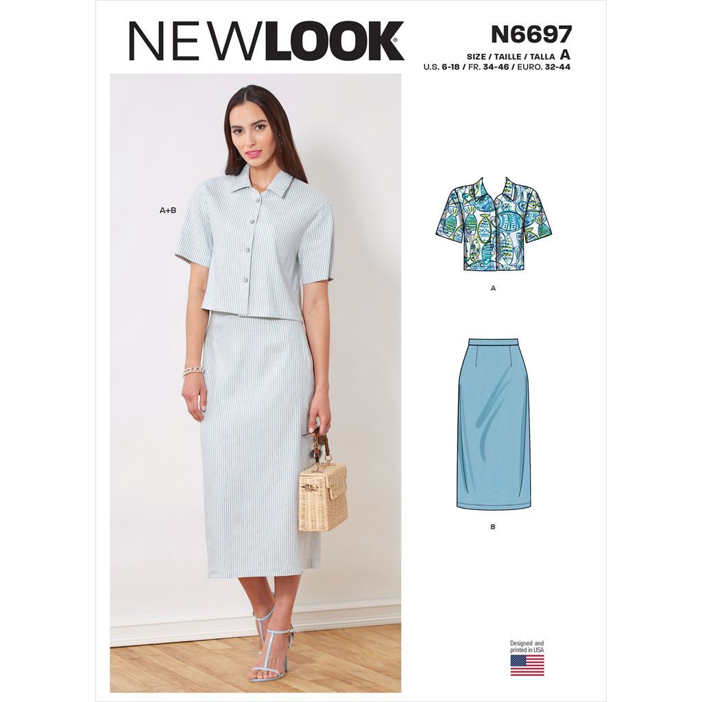 New Look Sewing Pattern N6697 Top and Skirt 6697 Image 1 From Patternsandplains.com