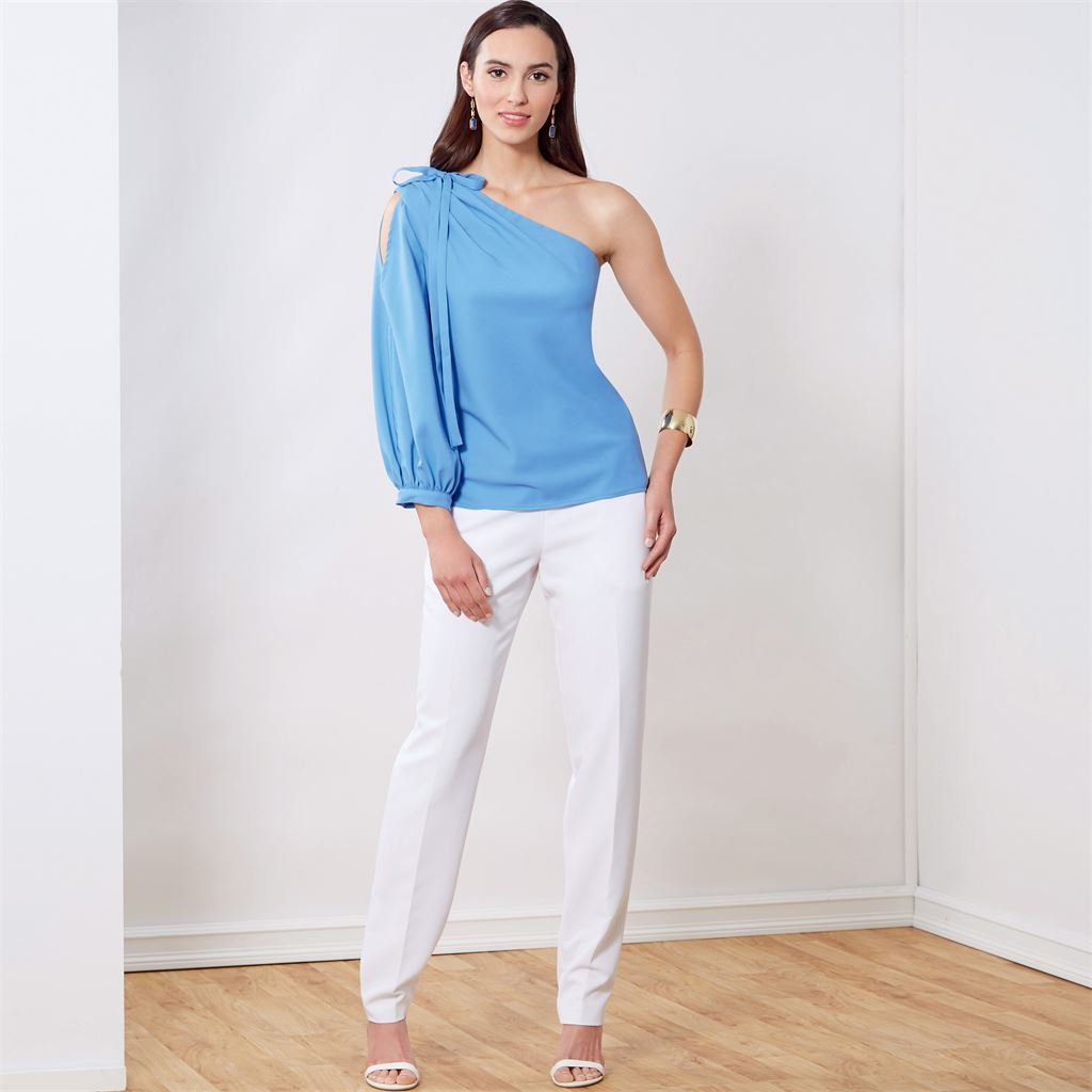 New Look Sewing Pattern N6701 Misses Set of One Shoulder Tops 6701 Image 5 From Patternsandplains.com