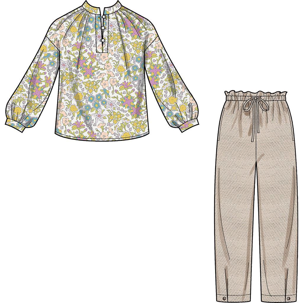 New Look Sewing Pattern N6704 Misses Top and Pull On Pant 6704 Image 4 From Patternsandplains.com