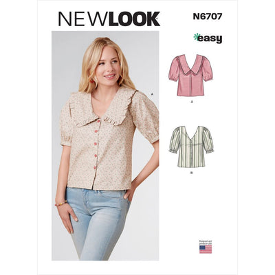 New Look Sewing Pattern N6707 Misses Tops 6707 Image 1 From Patternsandplains.com