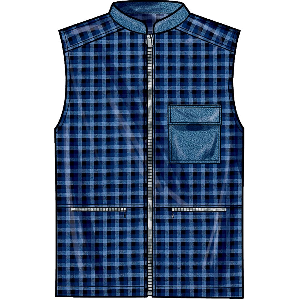 New Look Sewing Pattern N6713 Unisex Zippered Jacket and Vest 6713 Image 4 From Patternsandplains.com