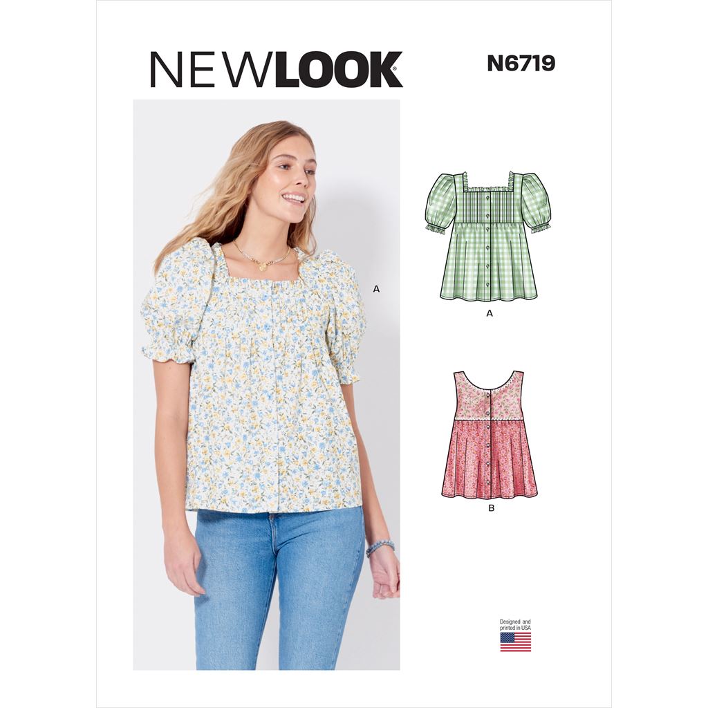 New Look Sewing Pattern N6719 Misses Tops 6719 Image 1 From Patternsandplains.com