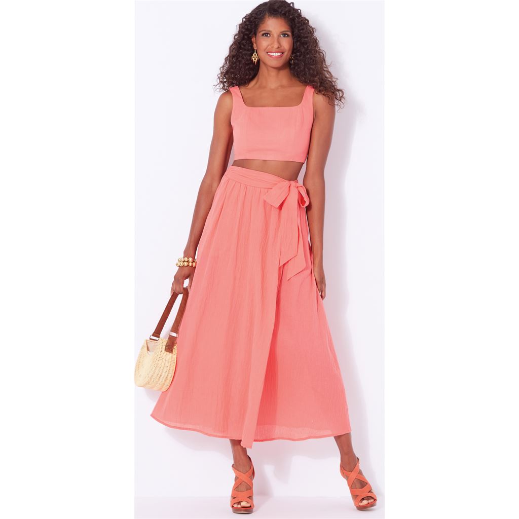 New Look Sewing Pattern N6722 Misses Bra Tops and Wrap Skirt 6722 Image 2 From Patternsandplains.com