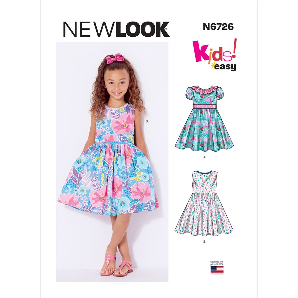 New Look Sewing Pattern N6726 Toddlers and Childrens Dresses 6726 Image 1 From Patternsandplains.com