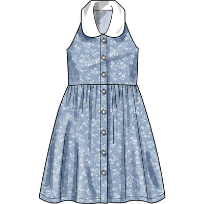 New Look Sewing Pattern N6727 Childrens and Girls Dresses 6727 Image 4 From Patternsandplains.com