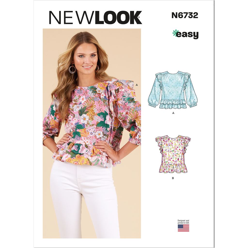 New Look Sewing Pattern N6732 Misses Tops 6732 Image 1 From Patternsandplains.com