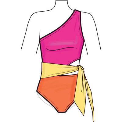 New Look Sewing Pattern N6734 Misses Swimsuit and Wrap Skirt 6734 Image 5 From Patternsandplains.com