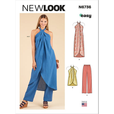 New Look Sewing Pattern N6736 Misses Tops and Pants 6736 Image 1 From Patternsandplains.com