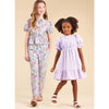 New Look Sewing Pattern N6739 Childrens and Girls Dress Top and Pants 6739 Image 2 From Patternsandplains.com