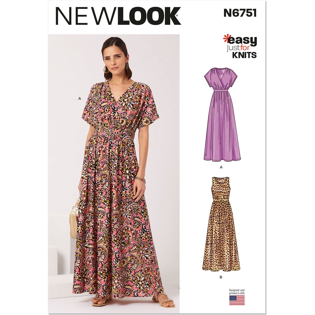 Pattern N6717 Tutorial New Look Sewing Pattern N6751 Misses' Knit Dresses 6751 - Patterns and ...