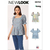 New Look Sewing Pattern N6754 Misses Top With Sleeve Variations 6754 Image 1 From Patternsandplains.com