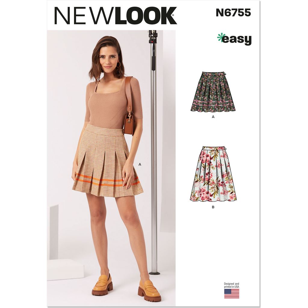 New Look Sewing Pattern N6755 Misses Skirt In Two Lengths 6755 Image 1 From Patternsandplains.com