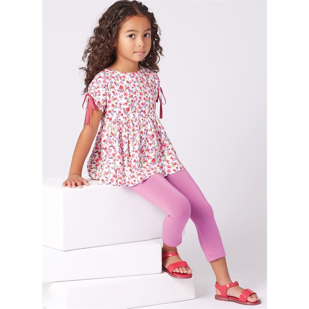 New Look Pattern 6538 Child's Knit Leggings and Dresses - Patterns and  Plains