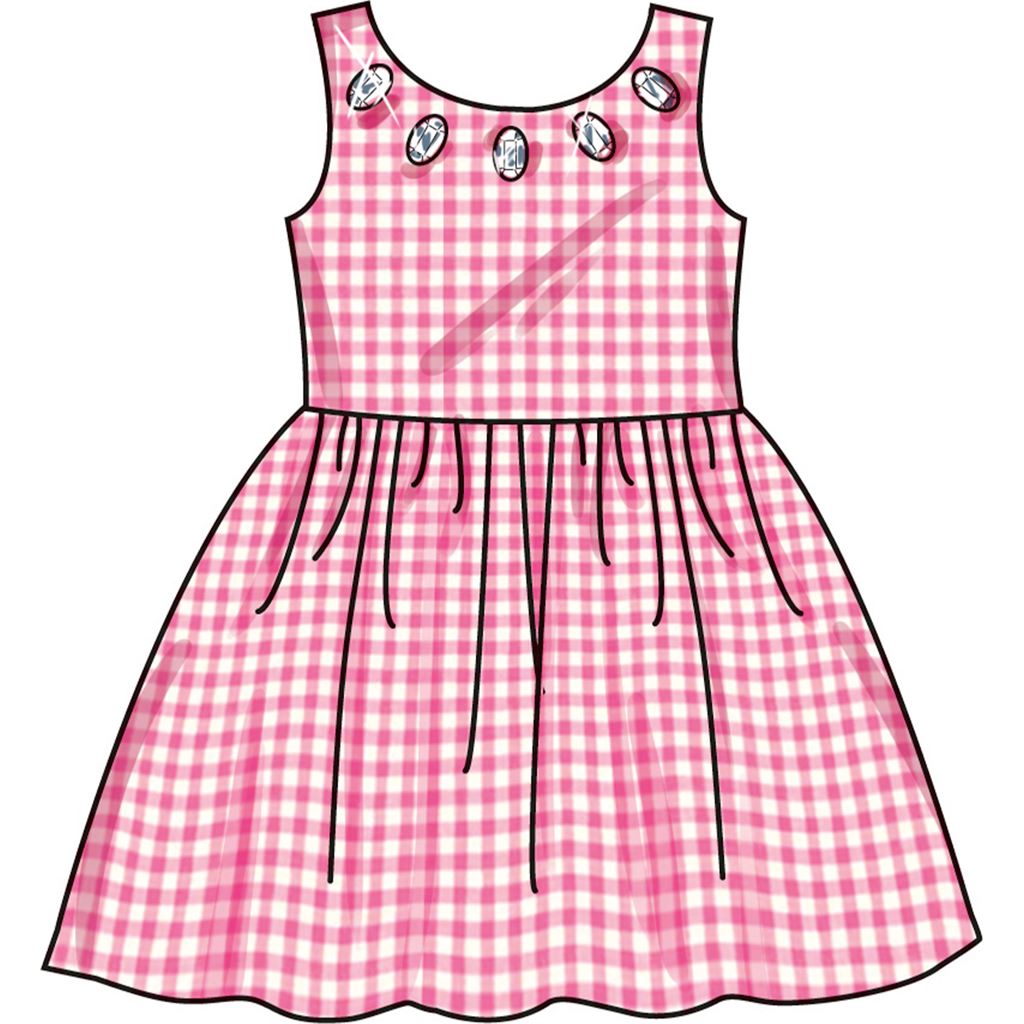 New Look Sewing Pattern N6763 Children's Dress 6763 - Patterns and Plains