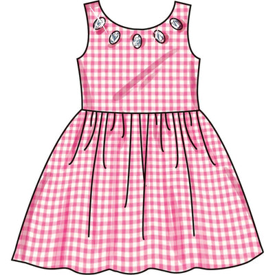New Look Sewing Pattern N6763 Childrens Dress 6763 Image 3 From Patternsandplains.com