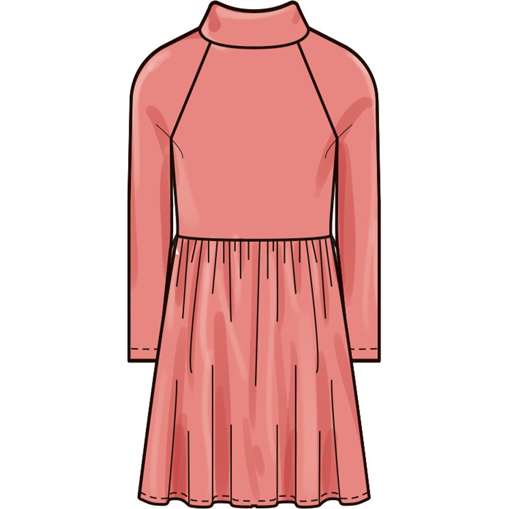 New Look Sewing Pattern N6773 Childrens and Girls Knit Dresses 6773 Image 4 From Patternsandplains.com