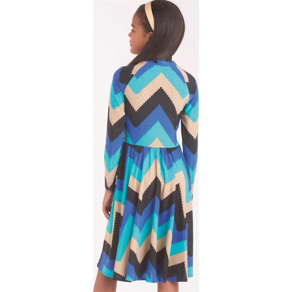 New Look Sewing Pattern N6773 Childrens and Girls Knit Dresses 6773 Image 8 From Patternsandplains.com