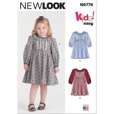 New Look Sewing Pattern N6774 Childrens Dresses 6774 Image 1 From Patternsandplains.com