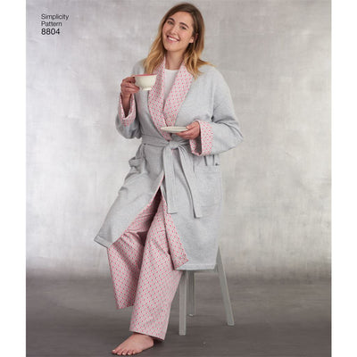 Pattern S8804 Womens and Mens Robe and Pants 8804 Image 3 From Patternsandplains.com