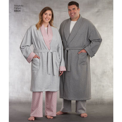 Pattern S8804 Womens and Mens Robe and Pants 8804 Image 4 From Patternsandplains.com