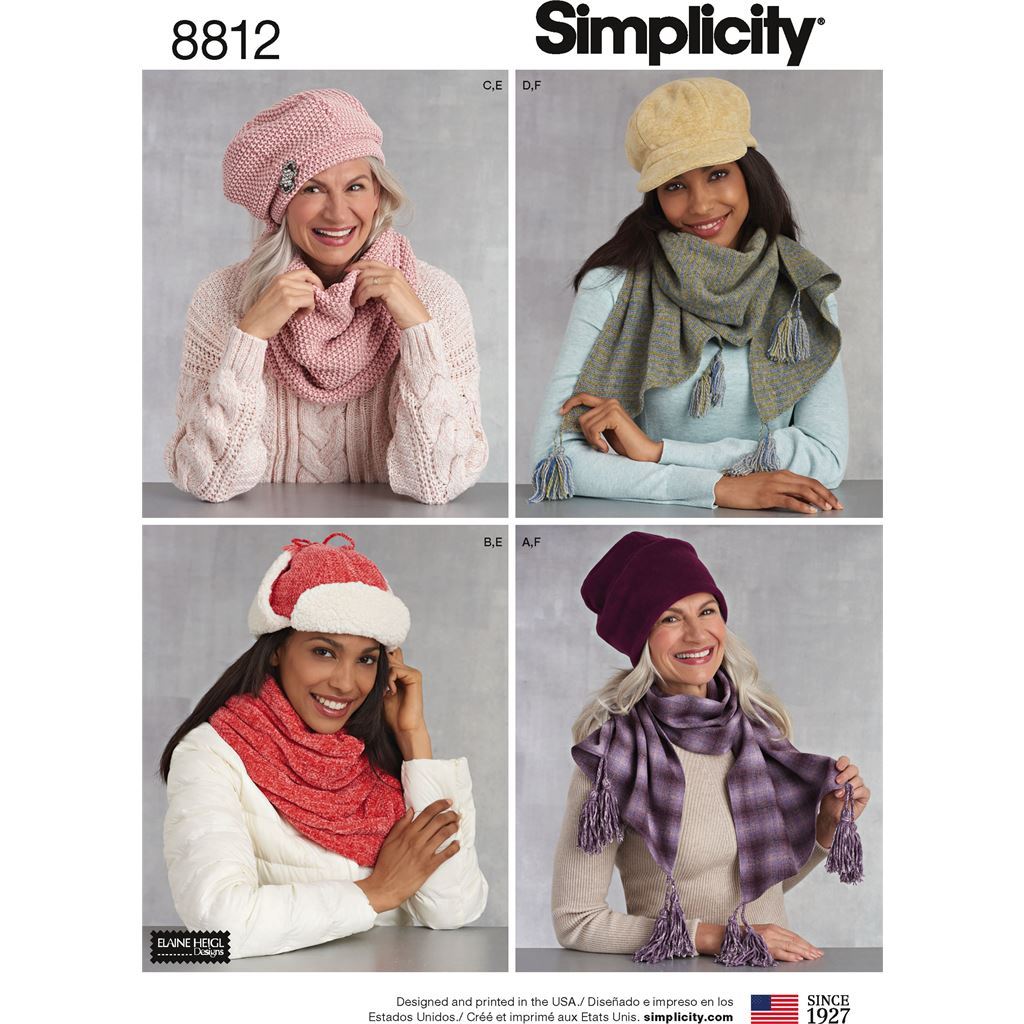 Pattern S8812 Misses Cold Weather Accessories 8812 Image 1 From Patternsandplains.com