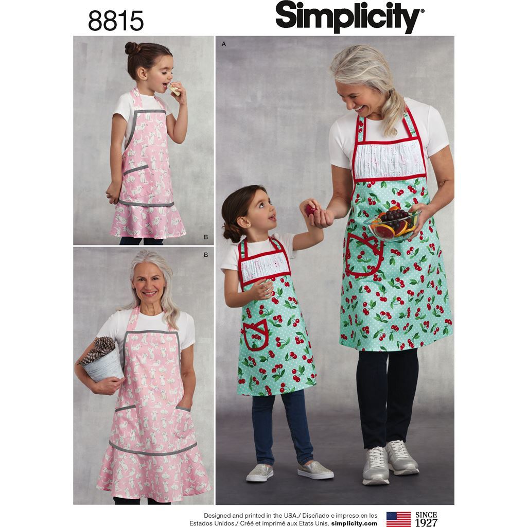 Pattern S8815 Childs and Misses Apron 8815 Image 1 From Patternsandplains.com