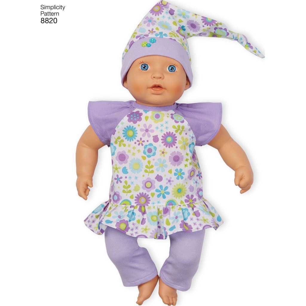 Pattern S8820 15 Baby Doll Clothes 8820 Image 2 From Patternsandplains.com