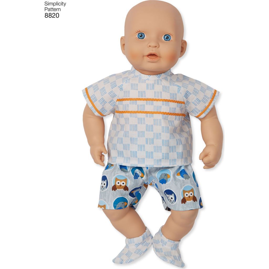 Pattern S8820 15 Baby Doll Clothes 8820 Image 4 From Patternsandplains.com