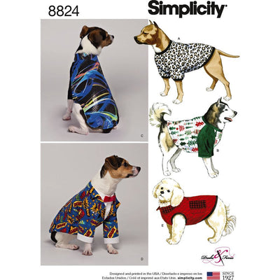 Pattern S8824 Dog Coats in Three Sizes 8824 Image 1 From Patternsandplains.com