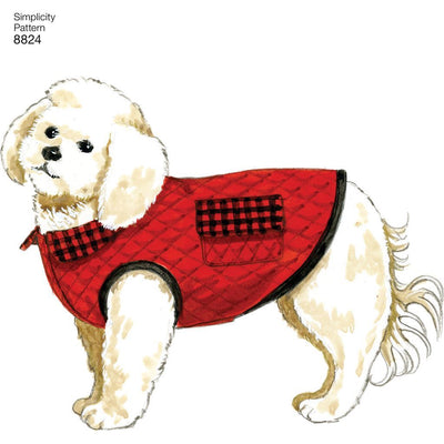 Pattern S8824 Dog Coats in Three Sizes 8824 Image 6 From Patternsandplains.com