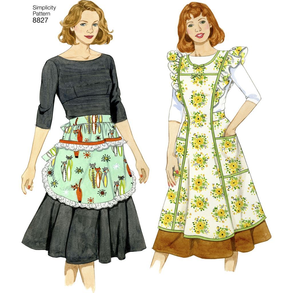 Pattern S8827 Misses Aprons 8827 Image 3 From Patternsandplains.com