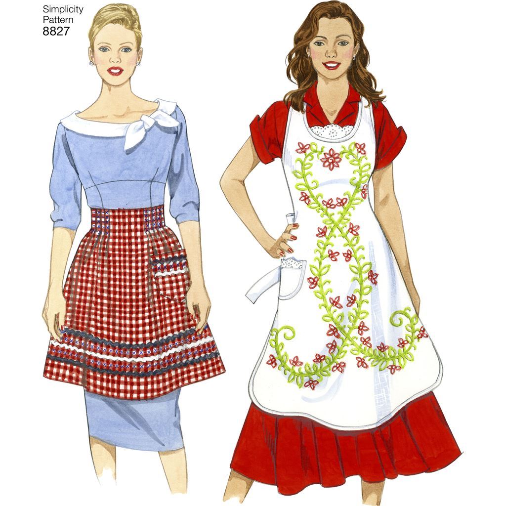 Pattern S8827 Misses Aprons 8827 Image 4 From Patternsandplains.com