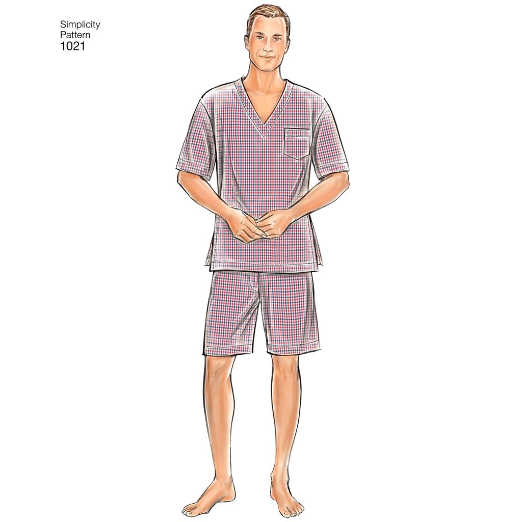 Simplicity Pattern 1021 Mens Classic Pajamas and Robe Image 1 From Patternsandplains.com